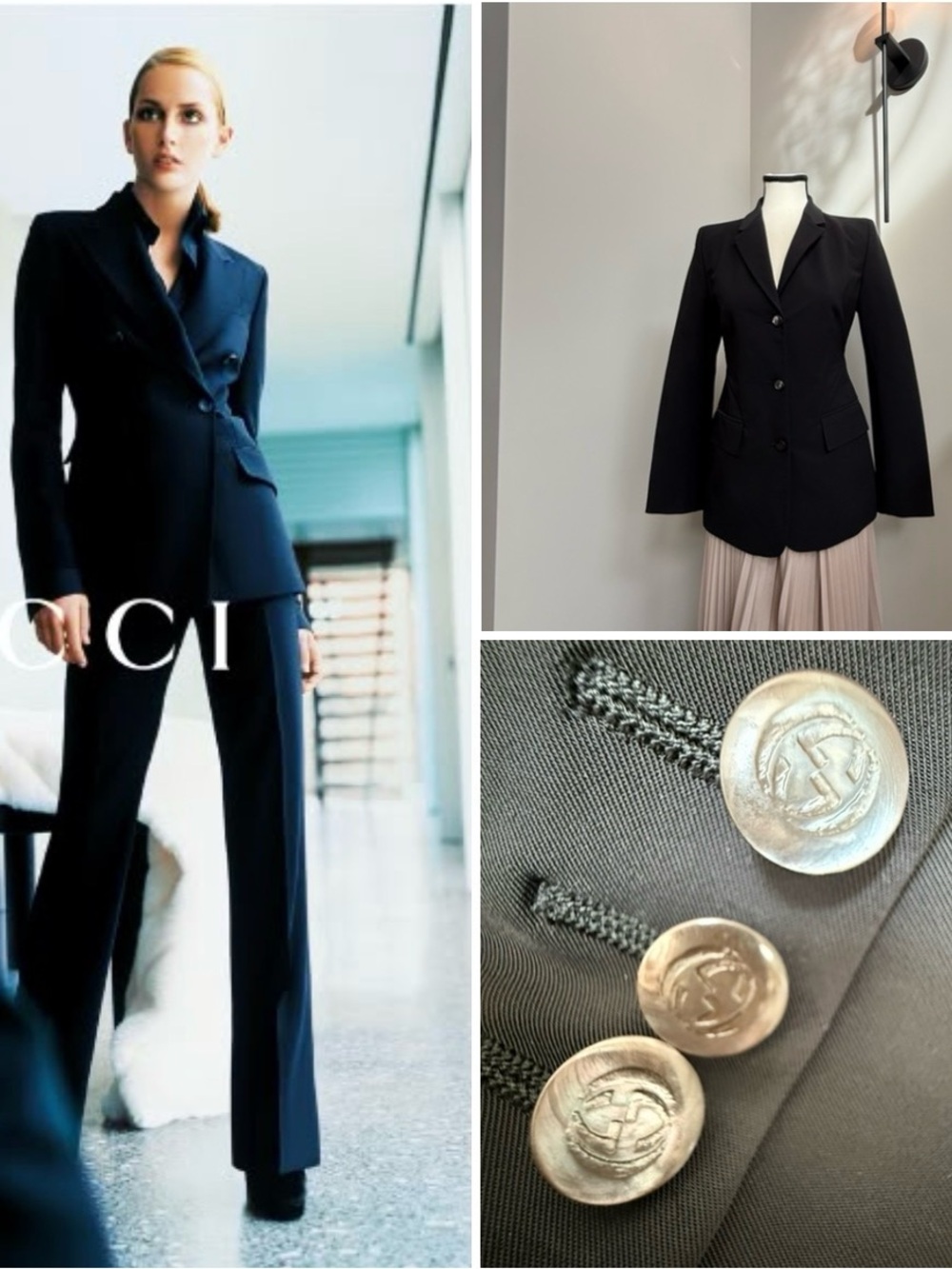 Vintage Gucci By Tom Ford F/W 1996 Black Jacket Size IT 38